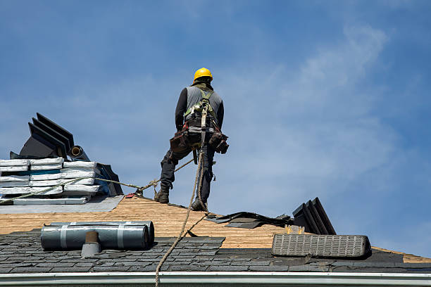 Professional Gutter Installation technician working in Levan, UT